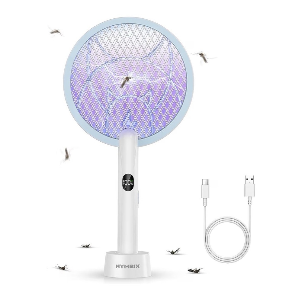 Bug Mosquito Zapper Electric Fly Swatter Handheld Rechargable Indoor Outdoor - Picture 2 of 4